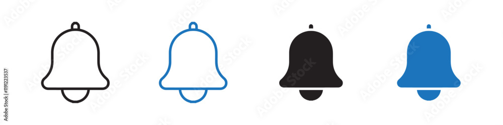 bell icon Flat line symbol bell icon Flat line symbol