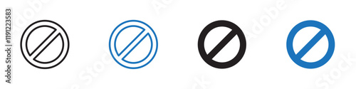 Block icon Flat line symbol