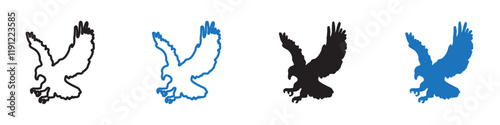 Bird icon Flat line symbol