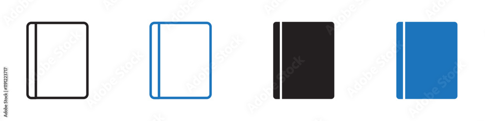 Book icon Flat line symbol