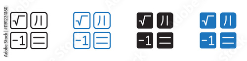 Calculation icon Flat line symbol