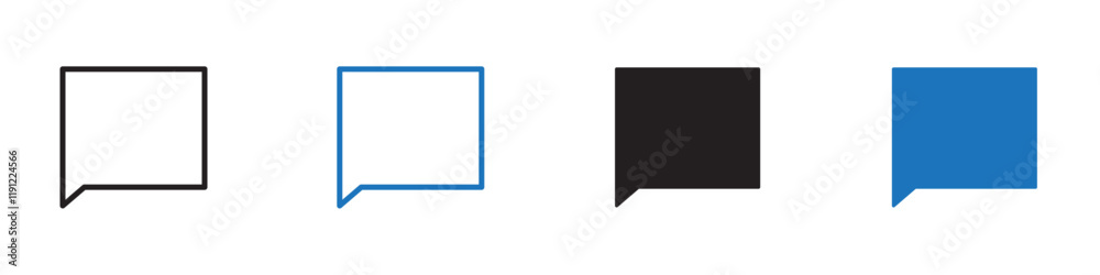 Chat icon Flat line symbol