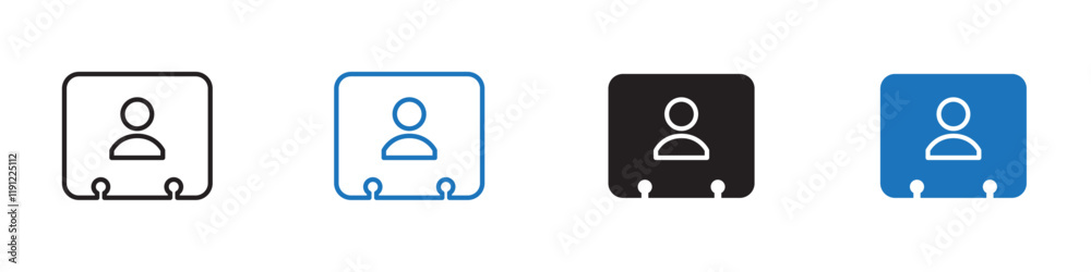 Contacts icon Flat line symbol