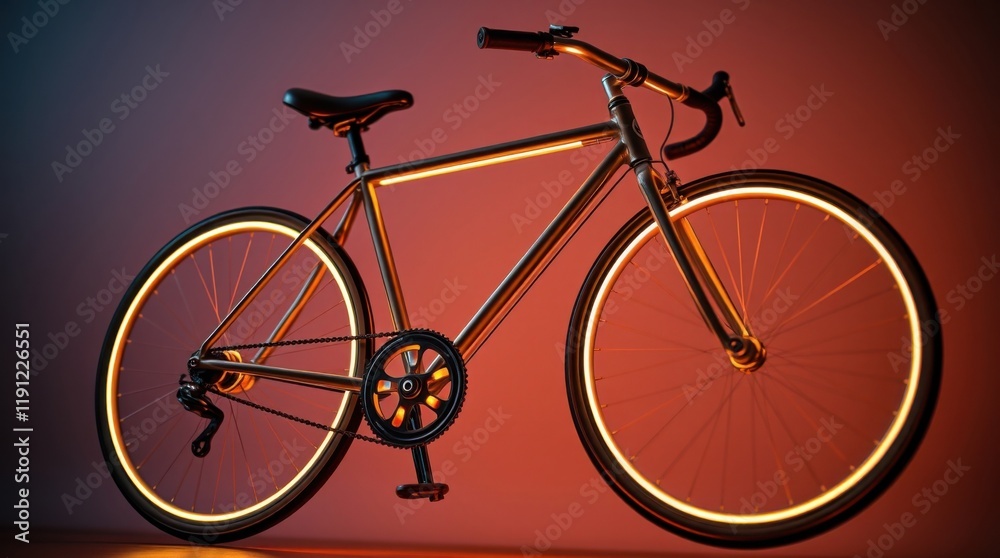 Fototapeta premium silhouette of a bicycle