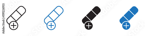 First aid icon Flat line symbol