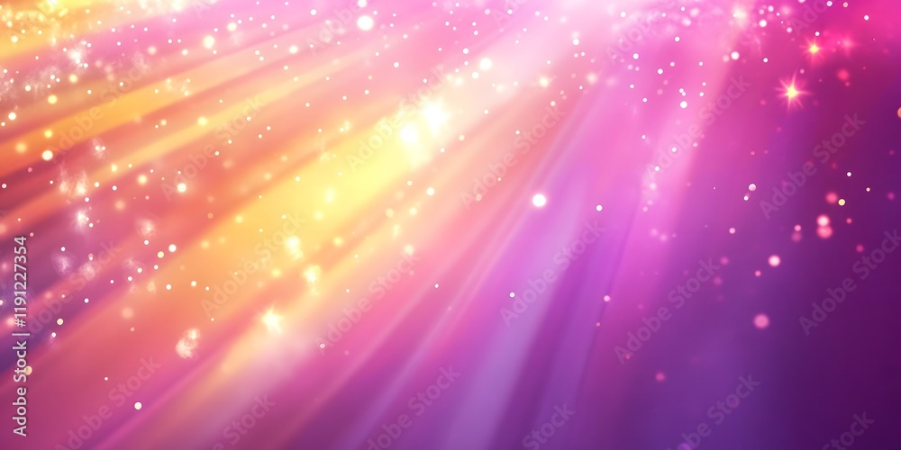Abstract rays background with pink, purple, and yellow glowing light, Generative Ai Abstract rays background with pink, purple, and yellow glowing light, Generative Ai