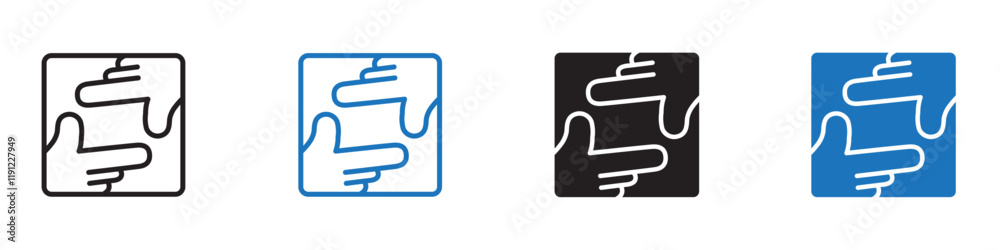 Frameo icon Flat line symbol Frameo icon Flat line symbol