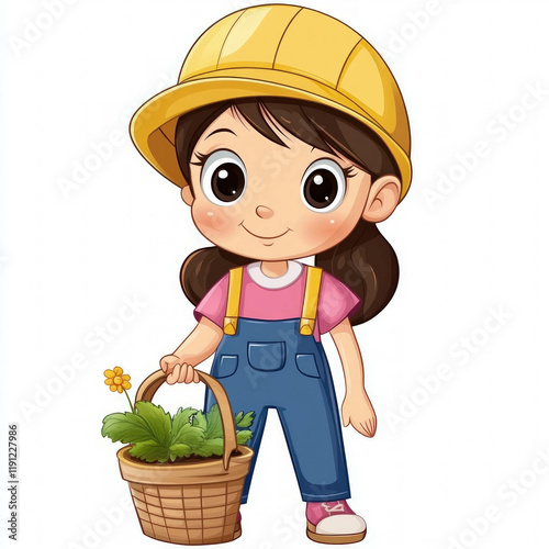Gardener Woman Isolated