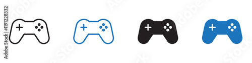 Gamepad icon Flat line symbol