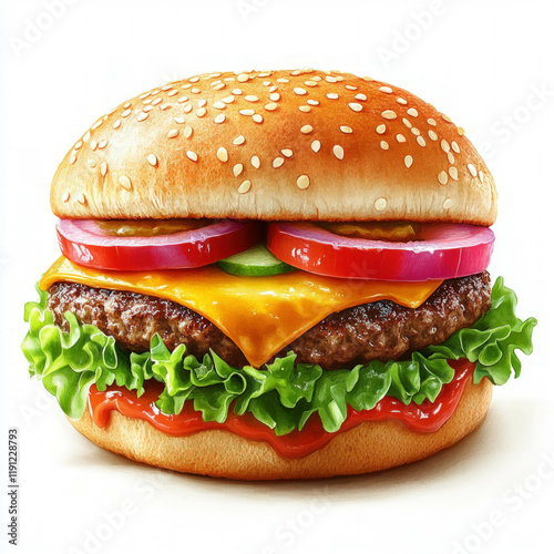 Hamburger Bun Isolated