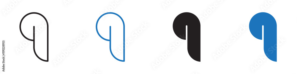 Hey melody icon Flat line symbol Hey melody icon Flat line symbol