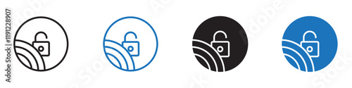 Hermit unlocker icon Flat line symbol
