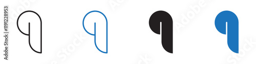 Hey melody icon Flat line symbol