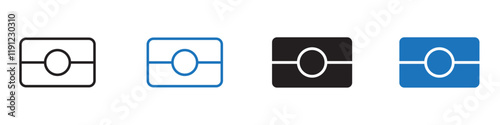 Passport reader icon Flat line symbol