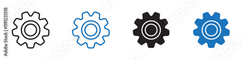 Settings icon Flat line symbol