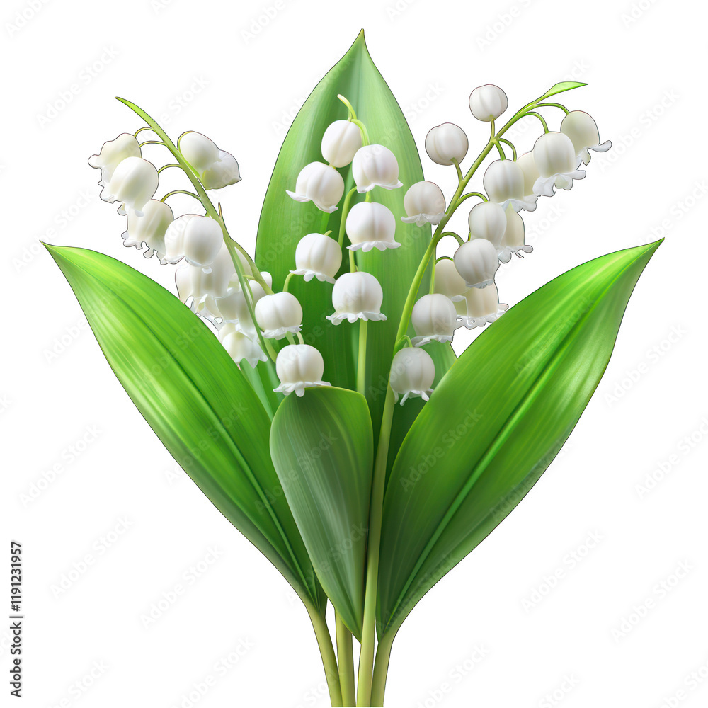 Fototapeta premium White lily On transparent background