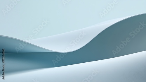 Abstract Blue Wave Paper Design Background