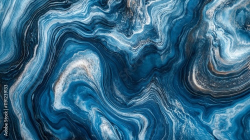 Stunning Blue Marble Abstract Art