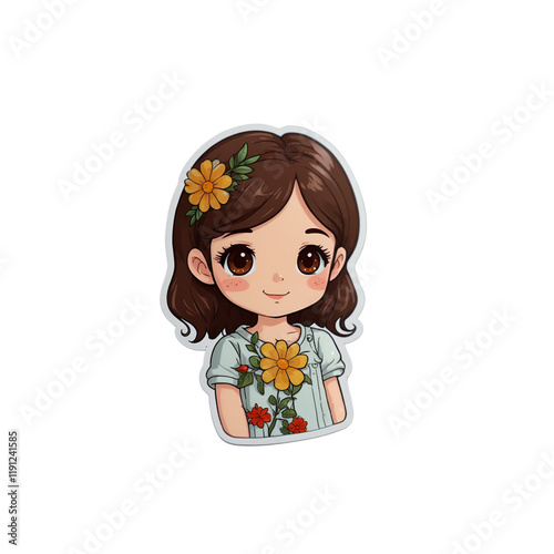 Girl with flower