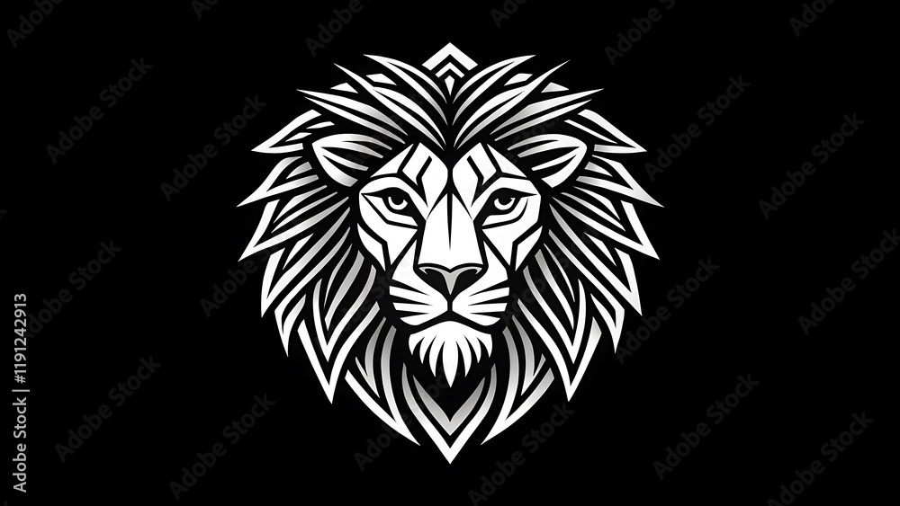 Symmetrical design of lion head, Symmetrical design of lion head,