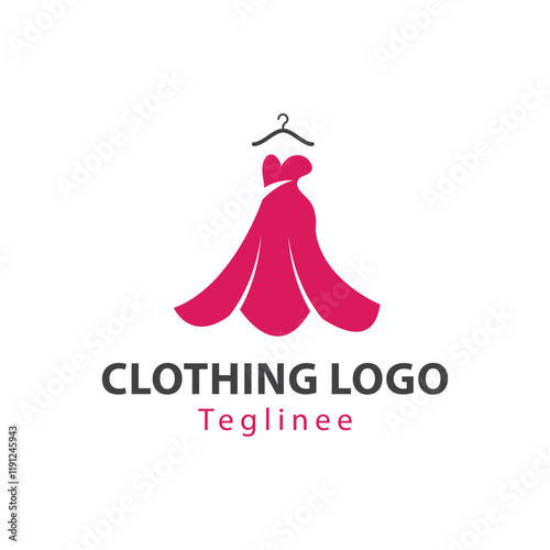 Clothing Brand logo design, Women fashion logo, Beauty logo, vector, abstract beauty women's dress fashion logo design illustration
