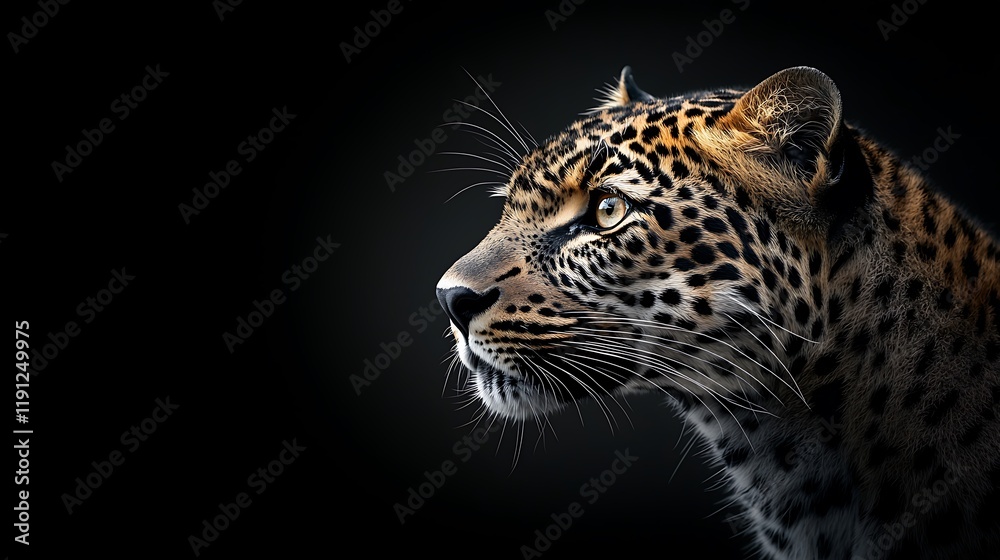 Close-up of black and white leopards, fuzzy fur, minimalist design, solid color background, highly detailed eyes, advanced artistic masterpiece Close-up of black and white leopards, fuzzy fur, minimalist design, solid color background, highly detailed eyes, advanced artistic masterpiece