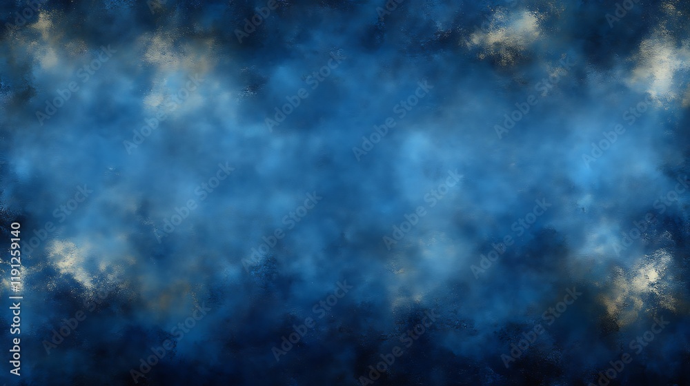 Abstract Blue And Gold Cloud Texture Background