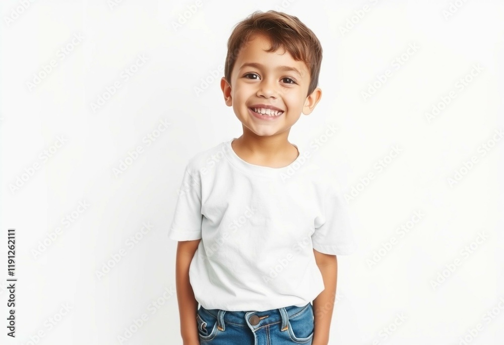 Portrait of a 6-year-old boy with a bright smile Portrait of a 6-year-old boy with a bright smile