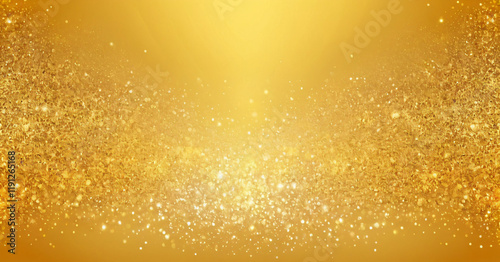 Obraz na płótnie Realistic vector golden background. Shiny gold horizontal backdrop. Glittering background. Shining luxury banner template. Shimmer backdrop w salonie