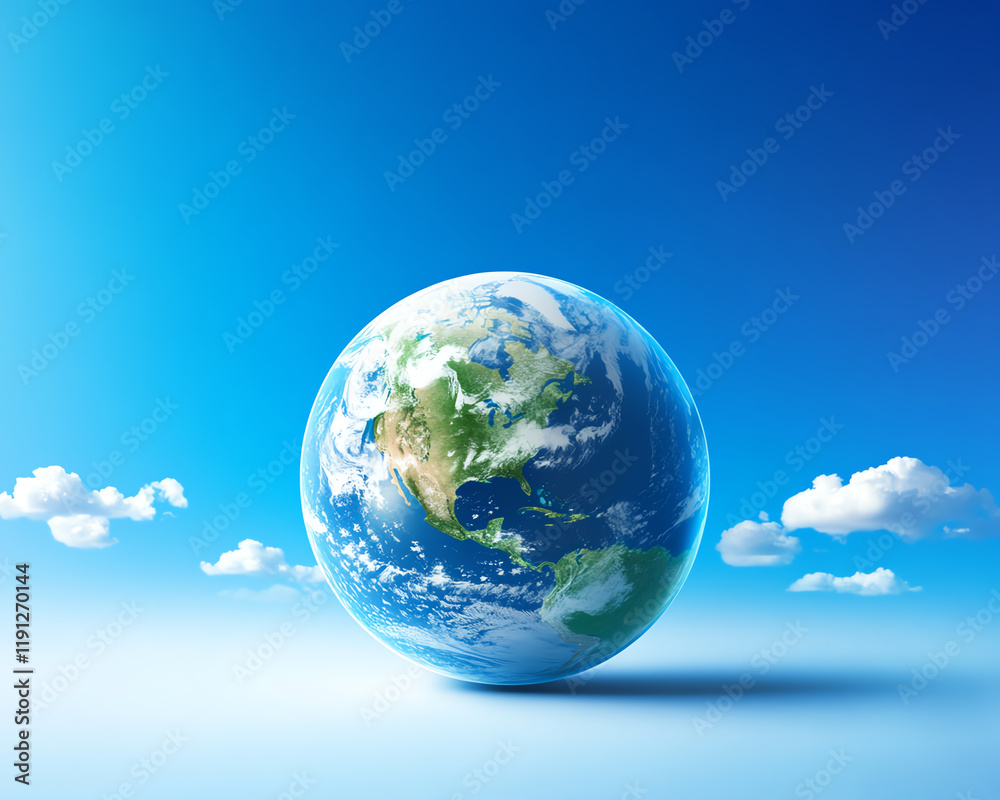 A beautiful image of Earth against a clear blue sky, symbolizing harmony and nature. Perfect for environmental themes. A beautiful image of Earth against a clear blue sky, symbolizing harmony and nature. Perfect for environmental themes.