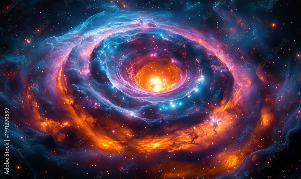 Cosmic swirl, fiery nebula, vibrant colors. Cosmic swirl, fiery nebula, vibrant colors.