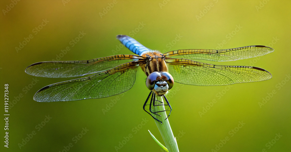 beautifull dragonfly close up photo