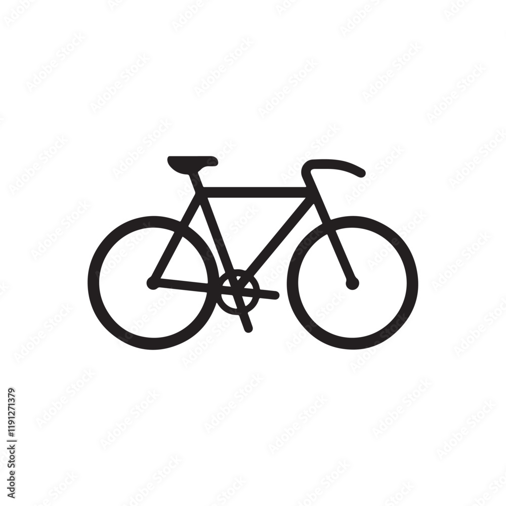 vector of black silhouette of bicycle vector of black silhouette of bicycle