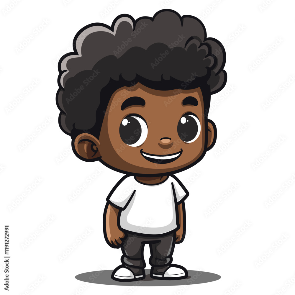 Cute little boy isolated on a white background. Vector illustration Cute little boy isolated on a white background. Vector illustration