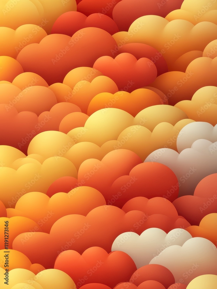 Vibrant Sunset Sky - Seamless Abstract Cloud Pattern for Creative Projects Vibrant Sunset Sky - Seamless Abstract Cloud Pattern for Creative Projects