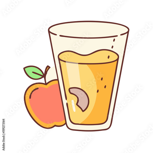 glass of apple cider vector icon, glass of apple cider vector illustration - simple illustration of glass of apple cider, perfect for logos and iconsglass of apple cider