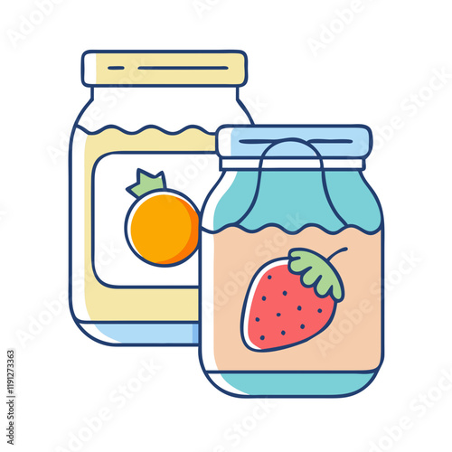 homemade preserves vector icon, homemade preserves vector illustration - simple illustration of homemade preserves, perfect for logos and iconshomemade preserves