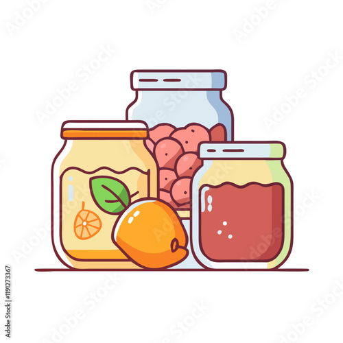 homemade preserves vector icon, homemade preserves vector illustration - simple illustration of homemade preserves, perfect for logos and iconshomemade preserves
