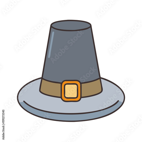 pilgrim hat vector icon, pilgrim hat vector illustration - simple illustration of pilgrim hat, perfect for logos and iconspilgrim hat photo