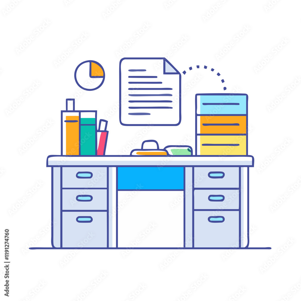 desk with organized papers vector icon, desk with organized papers vector illustration - simple illustration of desk with organized papers, perfect for logos and iconsdesk with organized papers desk with organized papers vector icon, desk with organized papers vector illustration - simple illustration of desk with organized papers, perfect for logos and iconsdesk with organized papers