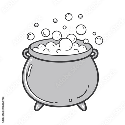 cauldron bubbles vector icon, cauldron bubbles vector illustration - simple illustration of cauldron bubbles, perfect for logos and icons cauldron bubbles