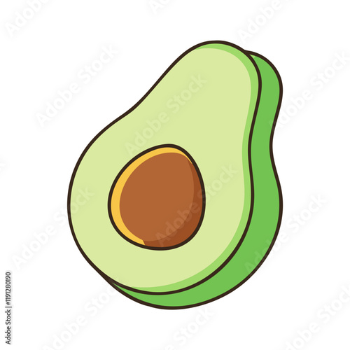 avocado vector icon, avocado vector illustration - simple illustration of avocado, perfect for logos and icons avocado
