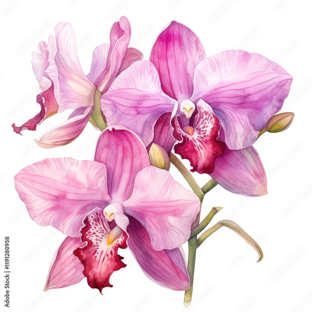 Beautiful Pink Orchid Flowers with Delicate Petals and Shades Beautiful Pink Orchid Flowers with Delicate Petals and Shades