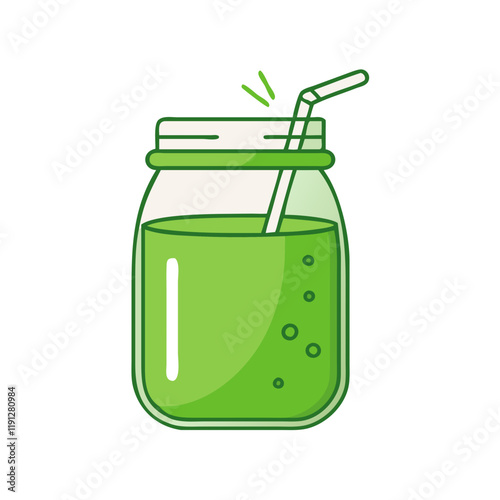 green smoothie jar vector icon, green smoothie jar vector illustration - simple illustration of green smoothie jar, perfect for logos and icons green smoothie jar