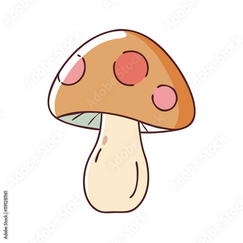 mushroom vector icon, mushroom vector illustration - simple illustration of mushroom, perfect for logos and icons mushroom