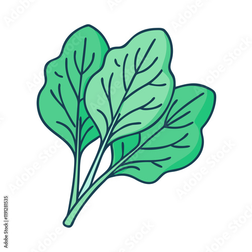 spinach leaves vector icon, spinach leaves vector illustration - simple illustration of spinach leaves, perfect for logos and icons spinach leaves