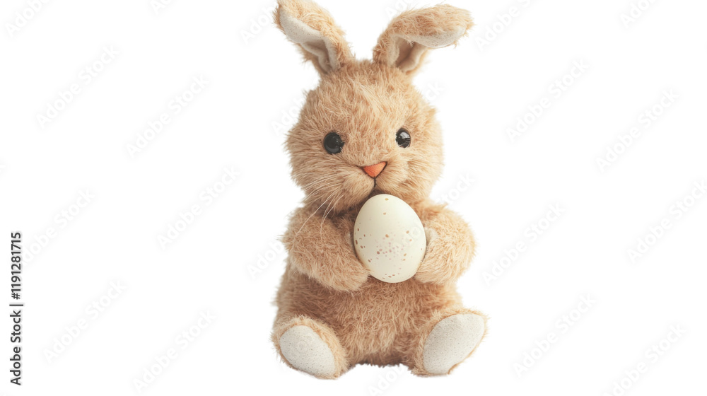 Obraz premium Bunny with Easter egg transparent background