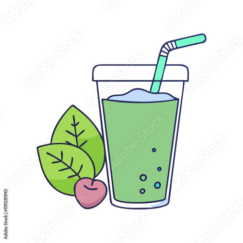 vegan smoothie vector icon, vegan smoothie vector illustration - simple illustration of vegan smoothie, perfect for logos and icons vegan smoothie