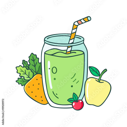 vegan smoothie vector icon, vegan smoothie vector illustration - simple illustration of vegan smoothie, perfect for logos and icons vegan smoothie