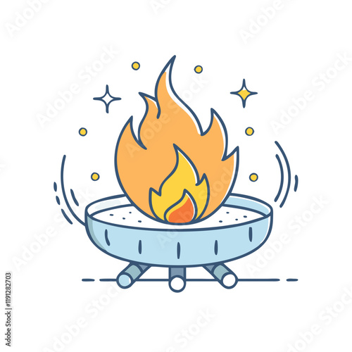 fire pit vector icon, fire pit vector illustration - simple illustration of fire pit, perfect for logos and iconsfire pit
